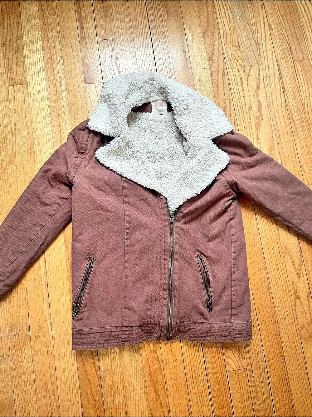 Quiksilver Brown & Cream Sherpa Jacket